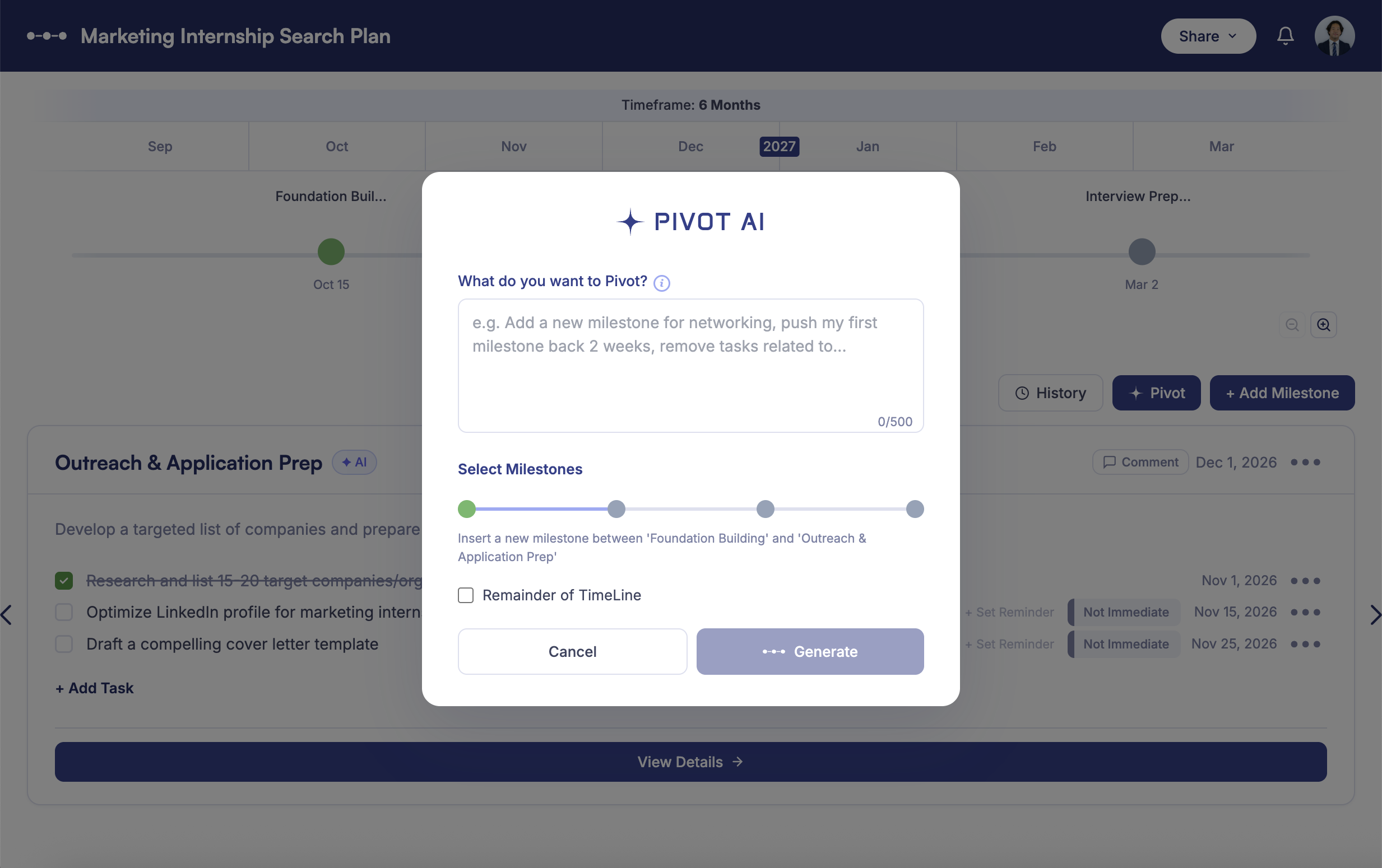 Pivot AI screen